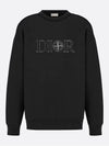 Cotton Fleece Sweatshirt Black - DIOR - BALAAN 2