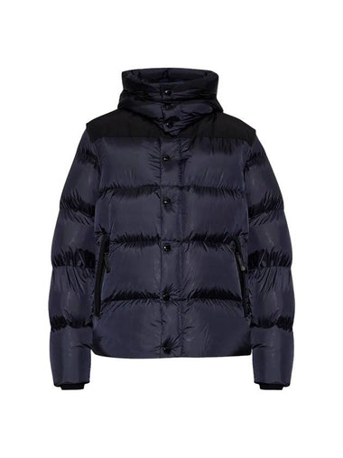 Detachable Sleeve Hooded Padding Navy - BURBERRY - BALAAN 1