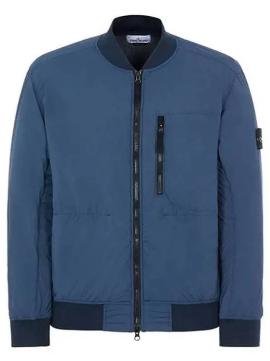 Skin Touch Nylon Garment Dyed Bomber Jacket Blue - STONE ISLAND - BALAAN 2