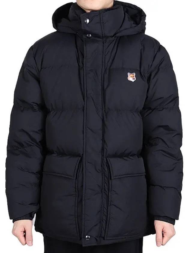 Fox Patch Hood Classic Puffer Down Padded Black - MAISON KITSUNE - BALAAN 3