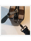 Check Leather Zipper Pouch Clutch Bag Dark Brown - BURBERRY - BALAAN.
