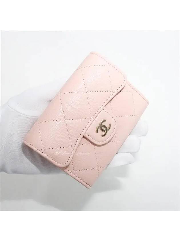 Women's Classic Flap Calfskin Card Wallet Pink - CHANEL - BALAAN 7