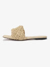 Lido Intrecciato Flat Slipper Beige - BOTTEGA VENETA - BALAAN 2