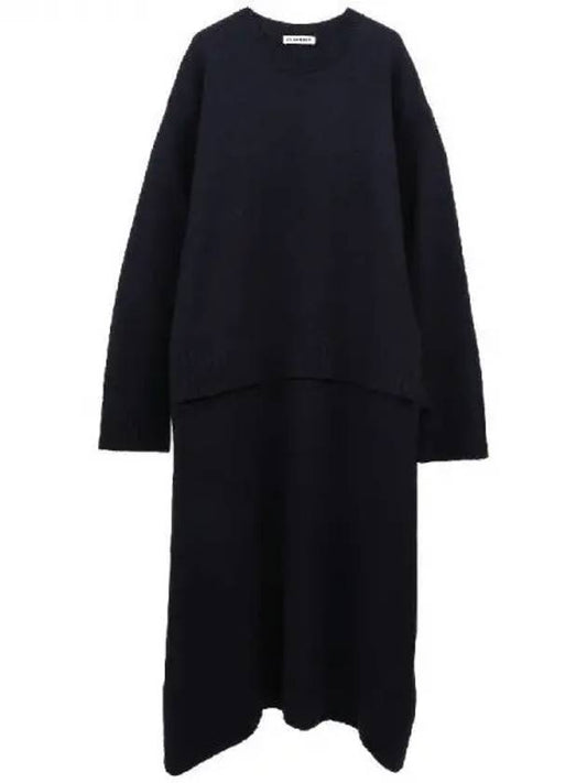 Layered effect wool dress - JIL SANDER - BALAAN 1