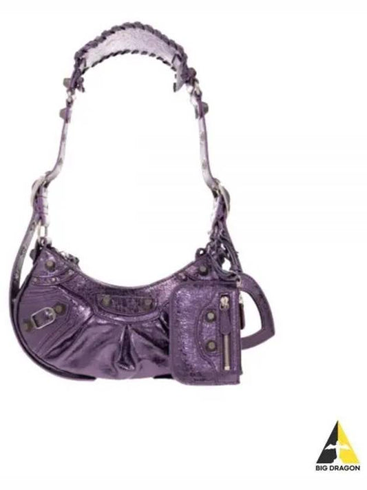 Metallic Le Cagol XS Lambskin Shoulder Bag Purple - BALENCIAGA - BALAAN 2