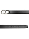 Gancini Reversible Adjustable Calfskin Leather Belt Black - SALVATORE FERRAGAMO - BALAAN 2