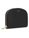 Demi Lune Half Moon Zipper Card Wallet Black - A.P.C. - BALAAN 5