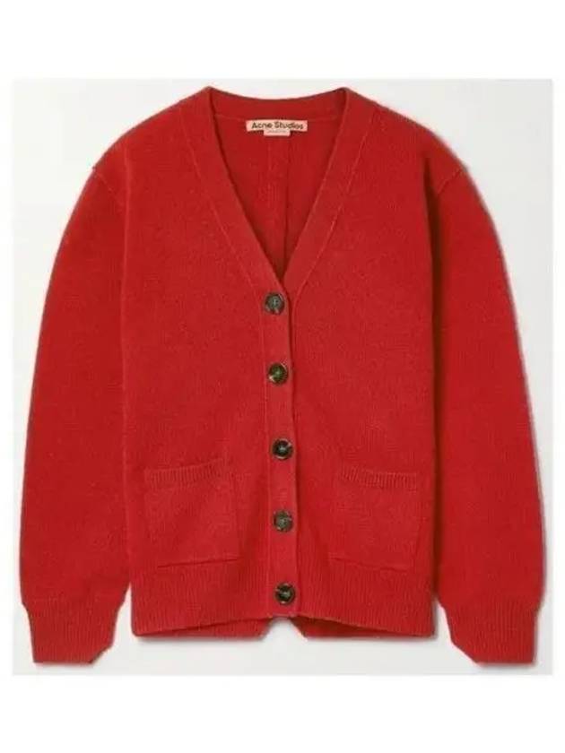 Wool Blend Cardigan Red - ACNE STUDIOS - BALAAN 2