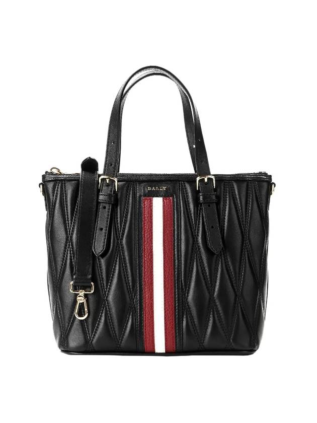 Damirah Leather Small Tote Bag Black - BALLY - BALAAN 1