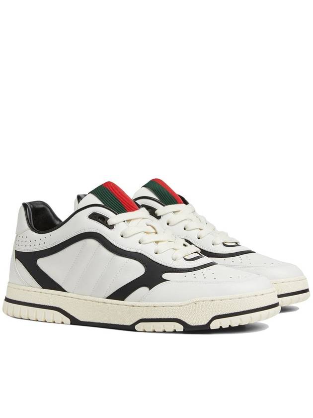 Reweb Leather Low Top Sneakers White - GUCCI - BALAAN 2