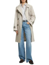 Titrench Water Repellent Double Breasted Button Trench Coat Beige - MAX MARA - BALAAN 3