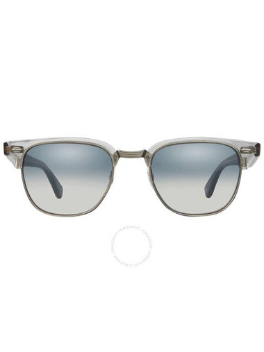 Garrett Leight ELKGROVE SUN Indigo Layered Mirror Square Sunglasses 4036 LLG-BS/INDLM 49 - GARRETT LEIGHT - BALAAN 1