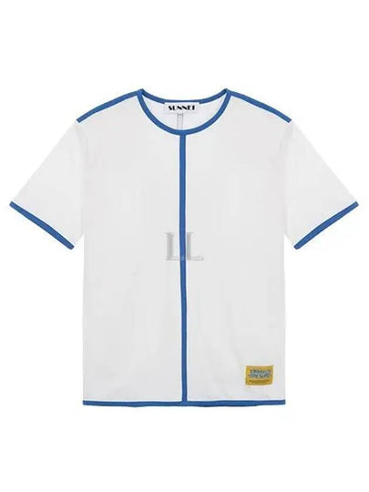 Common Short Sleeve T-Shirt White Blue - SUNNEI - BALAAN 2