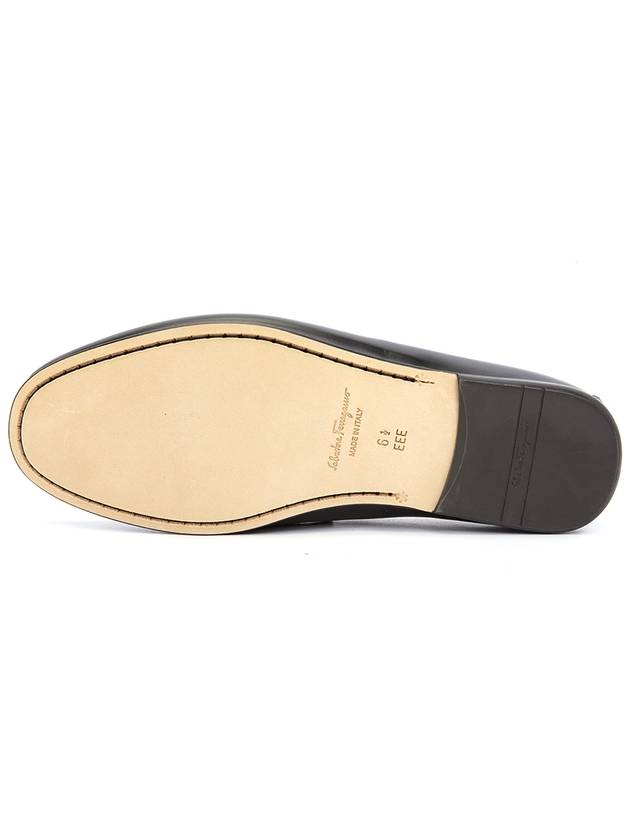 Men's Logo Plaque Loafers Black - SALVATORE FERRAGAMO - BALAAN.