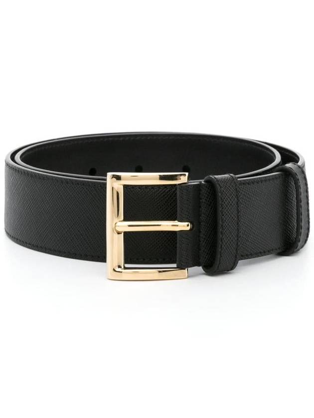 Saffiano Leather Beltt Nero - PRADA - BALAAN 2