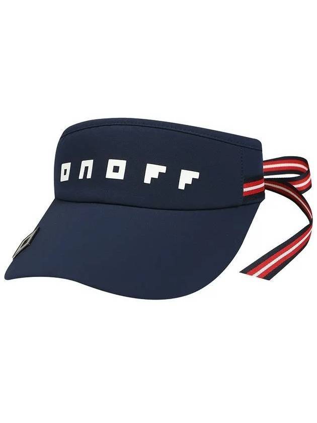 Golfwear Logo Strap Visor Navy - ONOFF - BALAAN 1