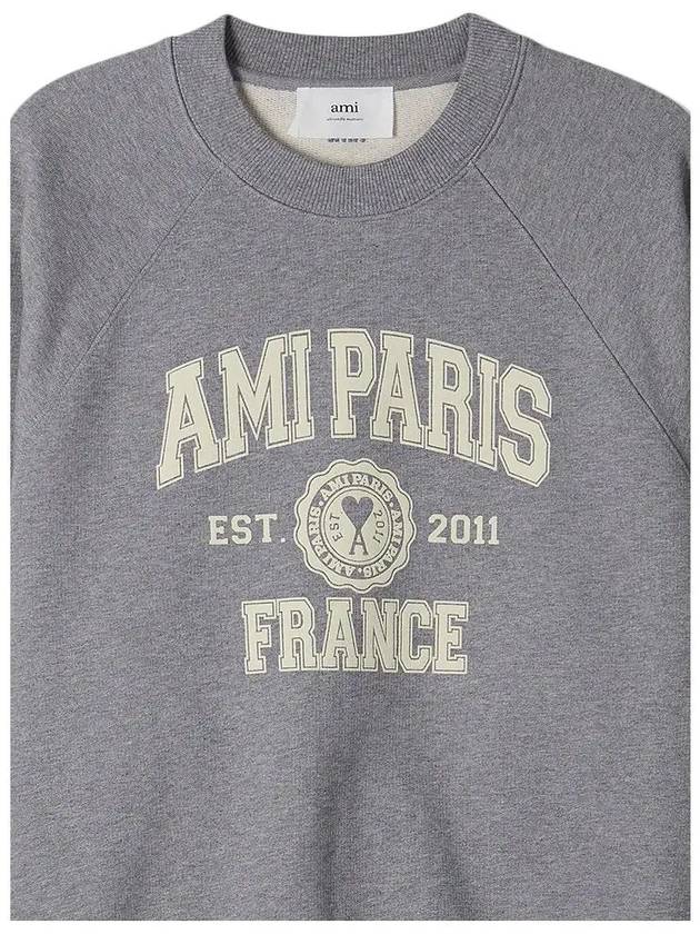 Paris France Sweatshirt Grey - AMI - BALAAN 5