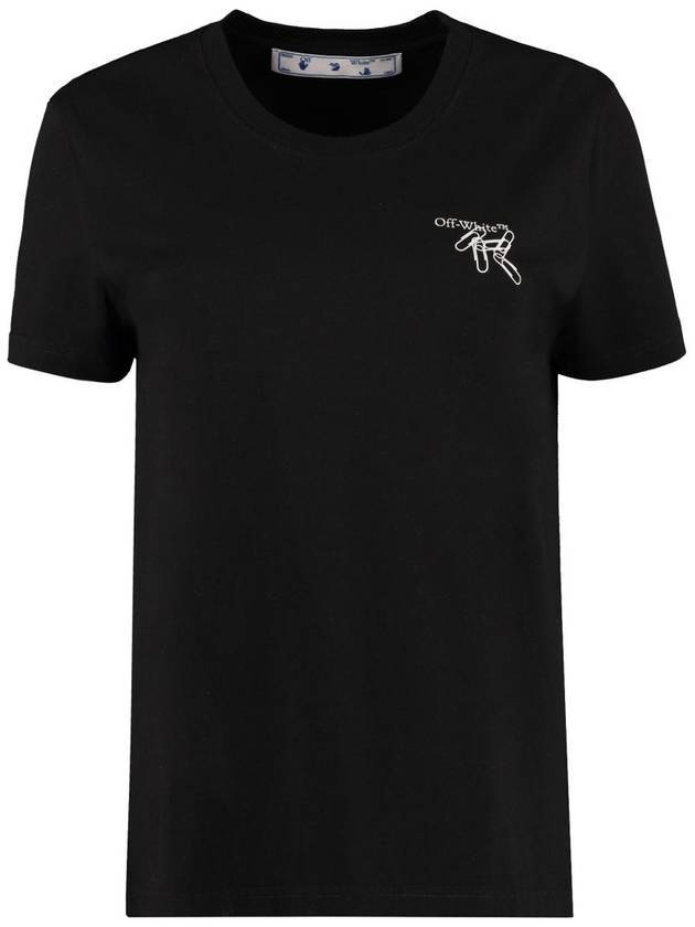 Paperclip Arrow Short Sleeve T-Shirt Black - OFF WHITE - BALAAN 1