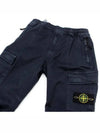 Wafan Patch Cargo Pants Black - STONE ISLAND - BALAAN.