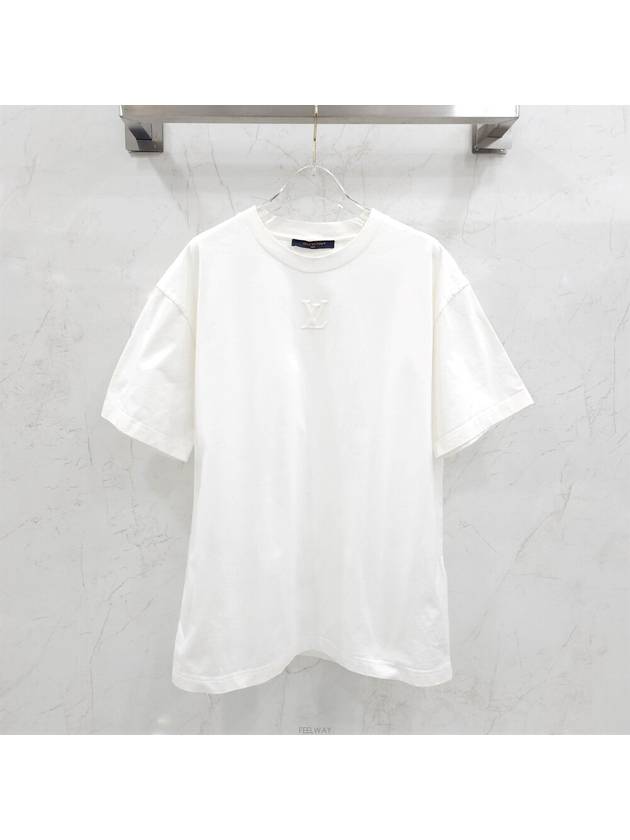 Lux You L LV embossed white short sleeve t shirt 1AA5E1 - LOUIS VUITTON - BALAAN 1