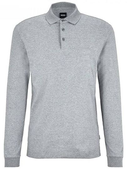 Embroidered Logo Polo Shirt Grey - HUGO BOSS - BALAAN 2