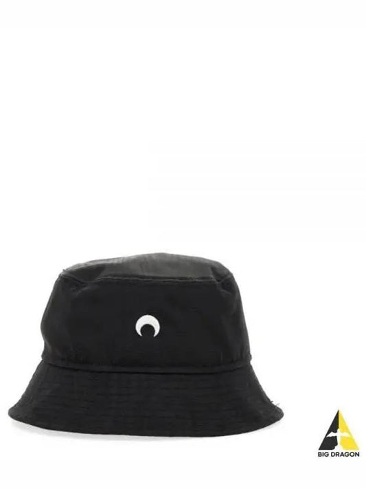 24 UHG030CWOV0030 BK99 Moon Embroidery Bucket Hat - MARINE SERRE - BALAAN 1