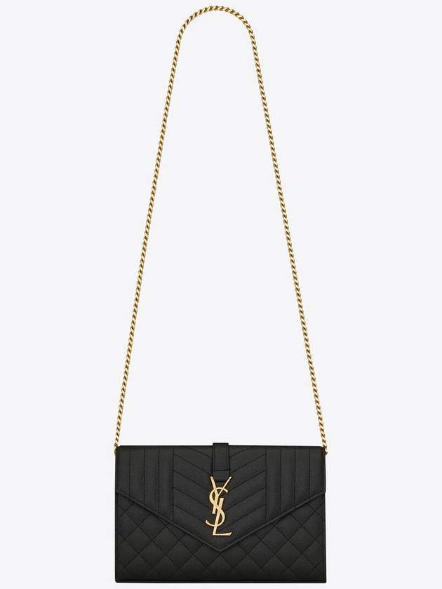 Cassandre Monogram Chain Cross Bag Black - SAINT LAURENT - BALAAN 2