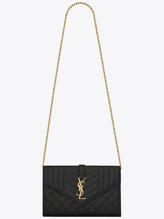 Cassandre Monogram Chain Cross Bag Black - SAINT LAURENT - BALAAN 2