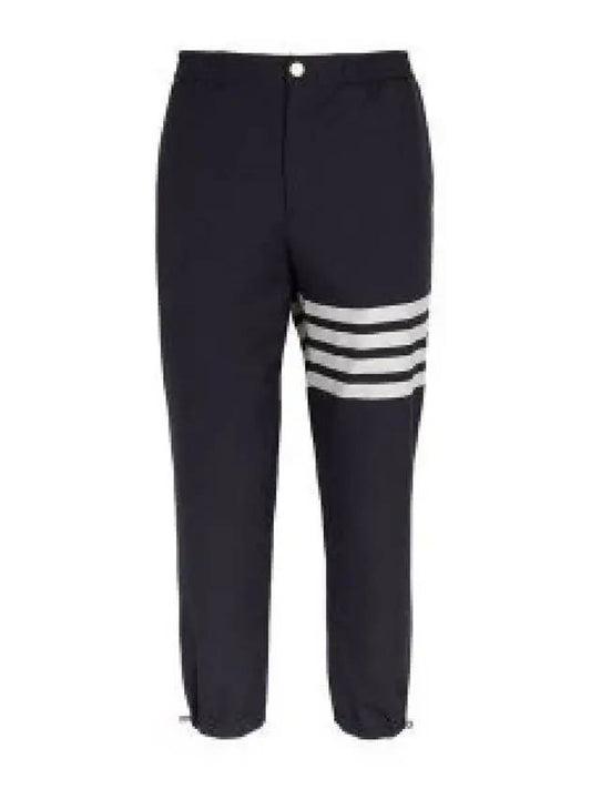 Plain Weave 4-Bar Elastic Waist Track Pants Black - THOM BROWNE - BALAAN 2