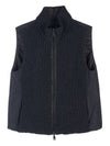 Women's Reversible High Neck Zip-Up Vest Black - BRUNELLO CUCINELLI - BALAAN 1