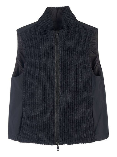 Women's Reversible High Neck Zip-Up Vest Black - BRUNELLO CUCINELLI - BALAAN 1