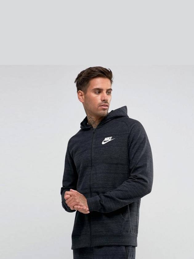 01 883025 010 Advance 15 Hooded Zip Up Jacket Charcoal Black - NIKE - BALAAN 1