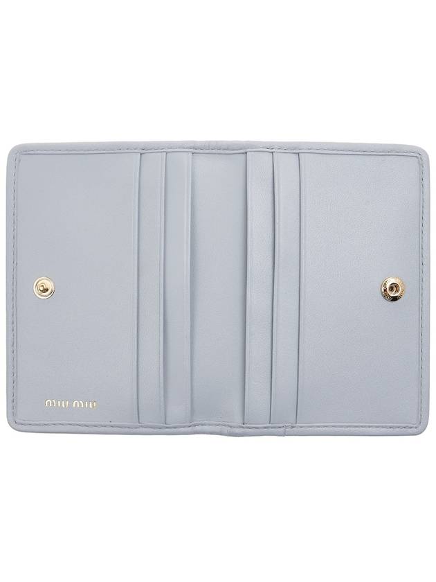 Matelasse Nappa Leather Card Wallet Grey - MIU MIU - BALAAN 10