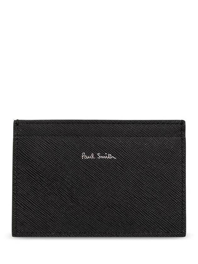 Men's Car Print Leather Card Wallet Black - PAUL SMITH - BALAAN 4