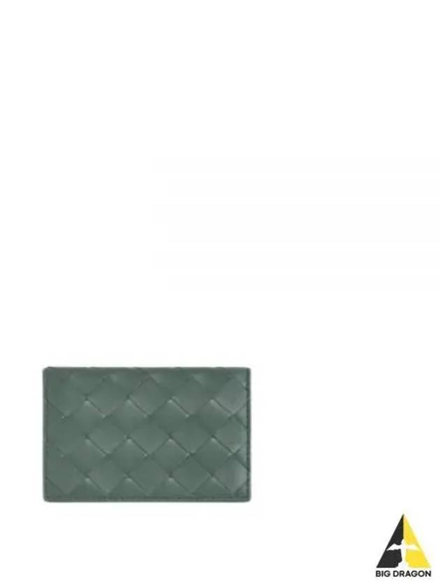 Intrecciato Flap Business Card Wallet Grey - BOTTEGA VENETA - BALAAN 2