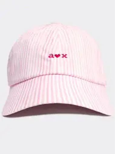 Striped Ribbon Ball Cap Pink - AOX - BALAAN 1