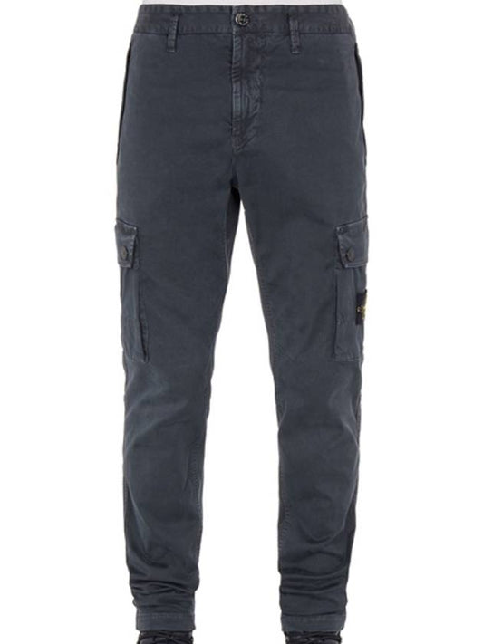 Wappen Patch Slim Fit Straight Pants Dark Grey - STONE ISLAND - BALAAN.