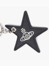 ORB Logo Star Leather Key Holder Black - VIVIENNE WESTWOOD - BALAAN 4