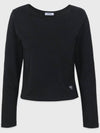 Women Ivy Heartneck Long Sleeve T-Shirt Black - MICANE - BALAAN 8