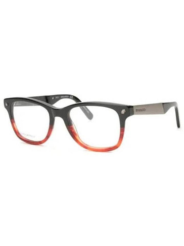 Eyewear Square Eyeglasses Black Red - DSQUARED2 - BALAAN 1