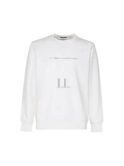 Metropolis Stretch Fleece Graphic Sweatshirt White - CP COMPANY - BALAAN 2