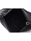 Triangle Logo Re-Nylon Saffiano Leather Shoulder Bag Black - PRADA - BALAAN 7