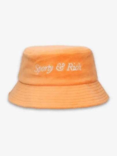 Embroidered Logo Cotton Bucket Hat Orange - SPORTY & RICH - BALAAN 2