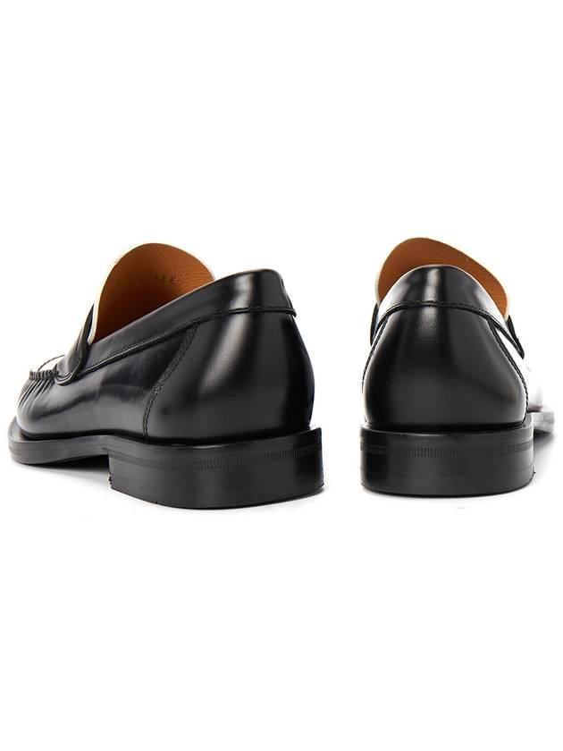 Signature Logo Loafers Black White - SALVATORE FERRAGAMO - BALAAN 7