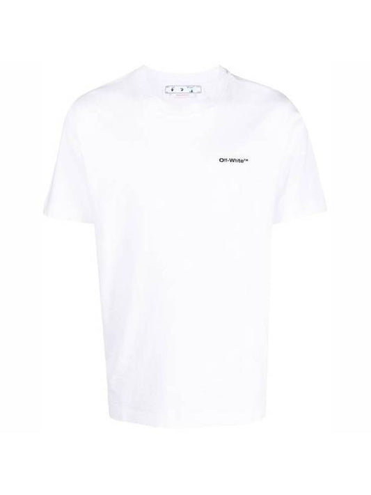 Wave Diagonal Short Sleeve T-Shirt White - OFF WHITE - BALAAN 1