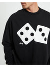 Two Dice Crew Neck Sweatshirt Black - STUSSY - BALAAN 7