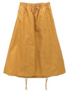 Women's Rush Woven Long A-Line Skirt Orange - NIKE - BALAAN.
