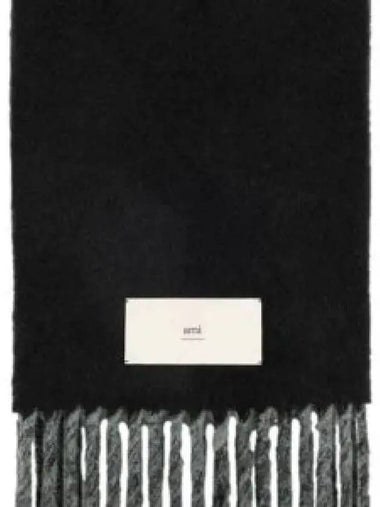 Alessandro Mattiussi Label Muffler Black USF426AW0057001 1326033 - AMI - BALAAN 1