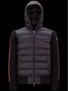 Logo Patch Padded Wool Hooded Jacket Black - MONCLER - BALAAN 2