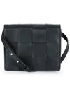 Women's Intrecciato Cross Bag Black - BOTTEGA VENETA - BALAAN 2